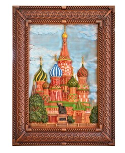 Beech panel "St. Basil's Cathedral"