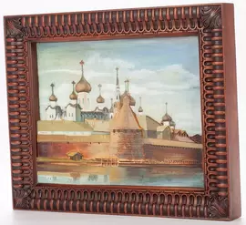 Панно из бука "Соловецкий монастырь"