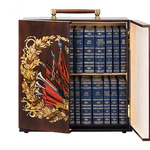 Коллекция книг к 23 февраля в деревянном ларце