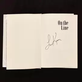 Larry King's book "On the Line: The New Road to the White House" with an autograph