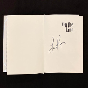 Ларри Кинг книга «On the Line: The New Road to the White House» с автографом