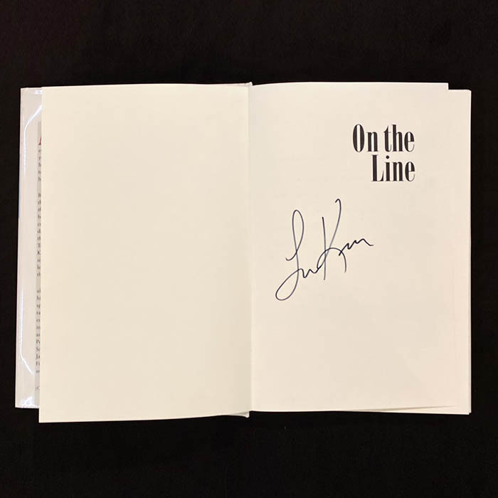 Ларри Кинг книга «On the Line: The New Road to the White House» с автографом