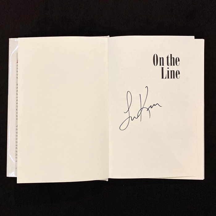 Ларри Кинг книга «On the Line: The New Road to the White House» с автографом