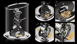 Exclusive table clock "L'Epée La Tour Russian Time" limited collection (black)