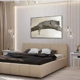 Авторское ювелирное панно "Леопард в стразах"