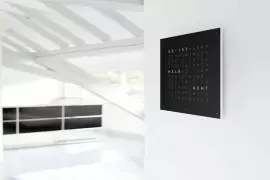 Table clock "QlockTwo Classic" (black)