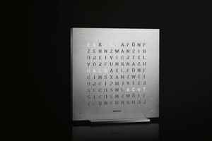 Table clock "QlockTwo Touch" (silver)