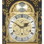 Каминные часы "Comitti Queen Anne in Chinoiserie Tiger Artwork" черные