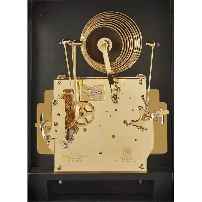 Mantel clock "Comitti Queen Anne in Chinoiserie Tiger Artwork" (black)