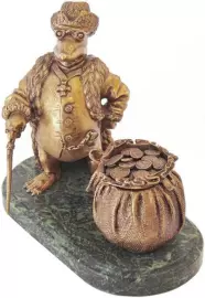 Скульптура бронзовая "Денежный крот (цеховик)"
