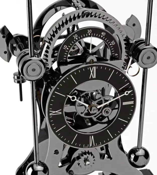 Desktop clock "Comitti The Navigator" Black Chrome