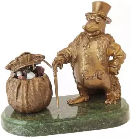 Скульптура бронзовая "Денежный крот (банкир)"