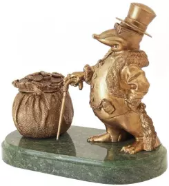 Скульптура бронзовая "Денежный крот (банкир)"