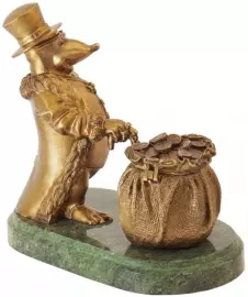 Скульптура бронзовая "Денежный крот (банкир)"