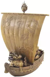 Bronze sculpture "Japanese ship of happiness Takarabune"