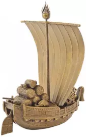 Bronze sculpture "Japanese ship of happiness Takarabune"