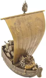 Bronze sculpture "Japanese ship of happiness Takarabune"