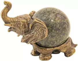 Скульптурная композиция из бронзы "Слон с шаром №5"