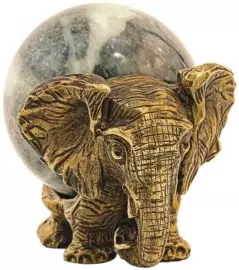 Скульптурная композиция из бронзы "Слон с шаром №4"