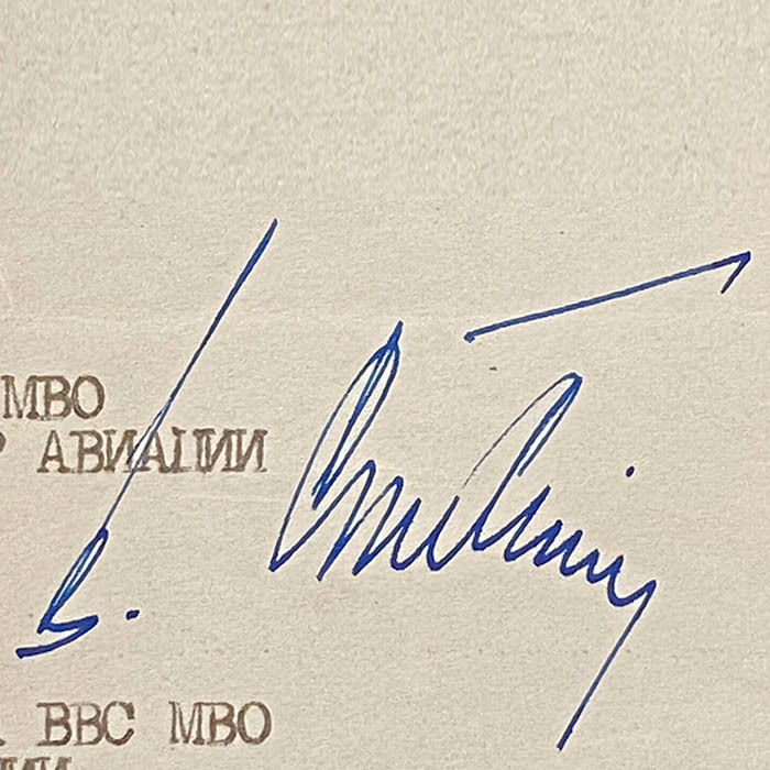 Документ с автографами Василия Сталина и Александра Асауленко
