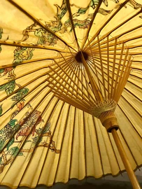 An umbrella from the personal Japanese collection of singer John Lennon, The Beatles