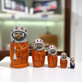 Matryoshka dolls, stylized to the theme of space