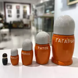 Matryoshka dolls, stylized to the theme of space