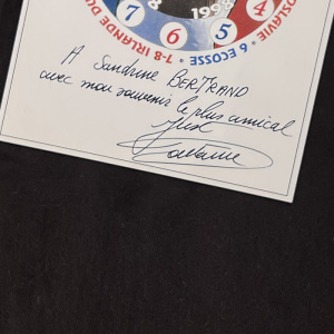 An autographed postcard by Juste Fontaine