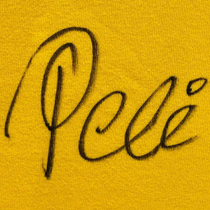 Retro Brazil national team T-shirt with Pele's autograph