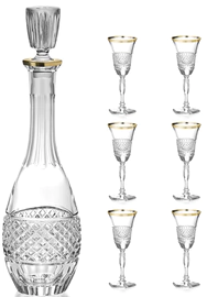 A set for strong drinks made of Peterhof crystal for 6 people