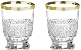 Набор хрустальных стаканов для воды "Петергоф" на 2 персоны Набор хрустальных стаканов для воды "Петергоф" на 2 персоны