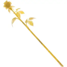 Цветок из янтаря "Роза" большая