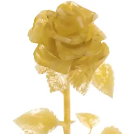 Цветок из янтаря "Роза" большая