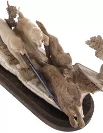 Композиция с ножом из бивня мамонта "Волки"