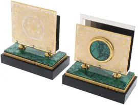 Письменный набор "Державный" из малахита, Златоуст Письменный набор "Державный" из малахита, Златоуст