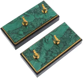 Письменный набор "Державный" из малахита, Златоуст Письменный набор "Державный" из малахита, Златоуст