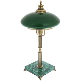Лампа настольная из малахита "Кремлёвская" Лампа настольная из малахита "Кремлёвская"
