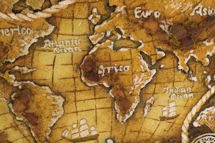 Amber panel "World Map"