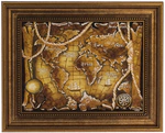 Панно из янтаря "Карта мира"