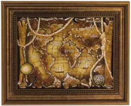 Панно из янтаря "Карта мира"