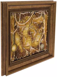 Панно из янтаря "Карта мира"