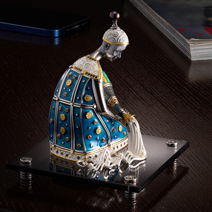 Souvenir made of silver - zodiac sign "Aquarius"