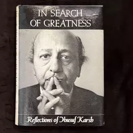 Yusuf Karsh book "In search of greatness" with handwritten wish and autograph
