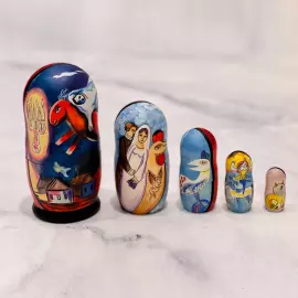 Матрешка на 5 мест "Марк Шагал" 19 см