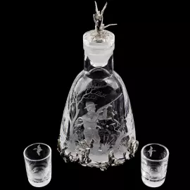 Хрустальный водочный набор "Царские трофеи" на 2 персоны