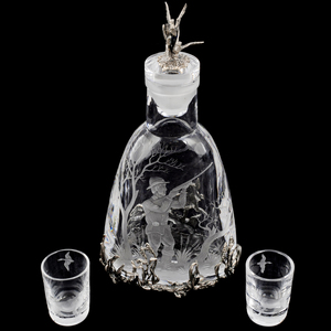 Хрустальный водочный набор "Царские трофеи" на 2 персоны
