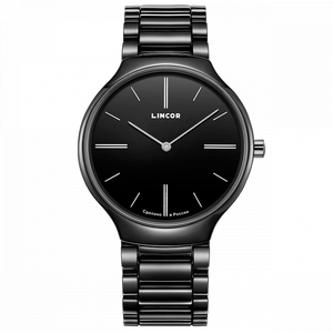 Lincor Black Quartz Wrist Watch