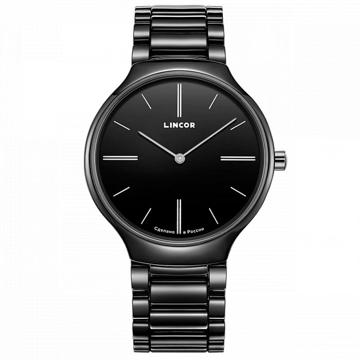 Lincor Black Quartz Wrist Watch