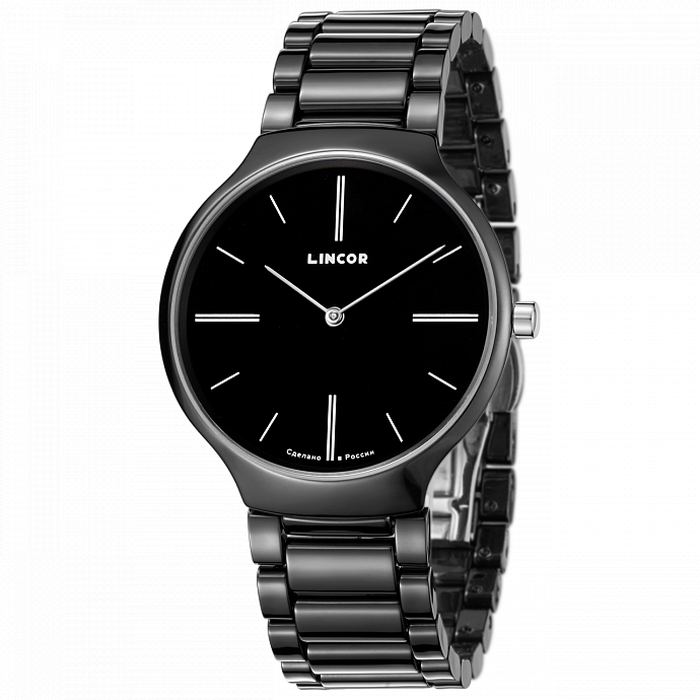 Lincor Black Quartz Wrist Watch