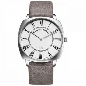 Mikhail Moskvin "Classic" Quartz Wrist Watch in white with a mocha strap
